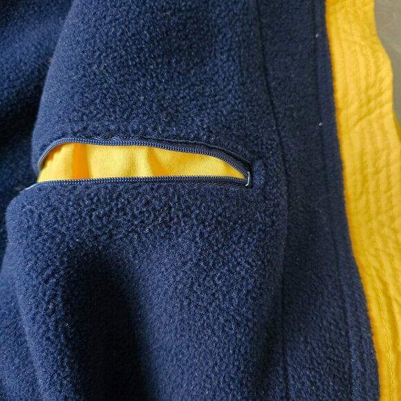 Lands End Full Zip Squall Jacket Womens Sz M 10-12 Fleece Lining Yellow Vtg USA - Picture 8 of 16